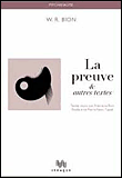 La preuve et autres textes&nbsp;-&nbsp;Wilfred Ruprecht Bion