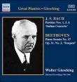Jean-Sébastien Bach, Ludwig van Beethoven&nbsp;-&nbsp;Walter gieseking piano