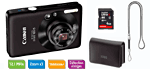 Canon Digital Ixus 100 IS Noir + Etui + Carte SDHC 4 Go + Strap