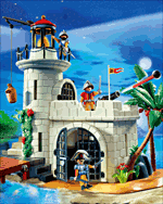 Playmobil - 4294 - Soldats avec phare fortifié