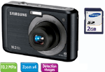Samsung ES20 Noir + Carte SD 2 Go