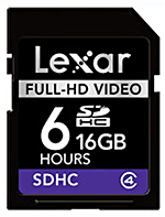 Lexar SDHC Video 16 Go Full HD Vid�o Memory Card