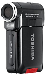 Toshiba Camiléo P10 - Camescope Camescope-Capteur CMOS : 5 000 000 pixels; Zoom numérique uniquement 4 x (2 x en résolution1080p); Ecran LCD 2,5 " rotatif (230400 points);. Garantie : 2 ans - Camescope Camescope