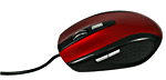 Port Souris USB Rubber Rouge - Peripherique de-Périphérique de saisie ou jeu - Peripherique de
