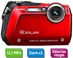 Casio Exilim EX-G1 Rouge (étanche 3m , anti choc )