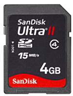 SanDisk Carte SD-HC Ultra II 4 Go