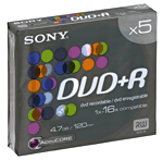 Sony DVD+R 4,7 Go x 5