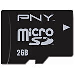 PNY carte mémoire MicroSD 2 Go sans adaptateur