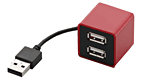 Elecom Hub USB 2.0 4 ports Rouge