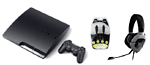 Comparer les prix de Console PS3 Slim 120 Go PlayStation 3 Sony C�ble HDMI 250 m DEA Micro casque Tritton Technologies AX 180