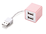 Elecom Hub USB 2.0 4 ports Rose