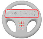 Gameron Glo Wheel rouge pour Wiimote&nbsp;-&nbsp;Volant à leds rouges avec emplacement pour Wiimote