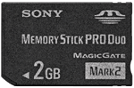 Sony Memory Stick Pro Duo Mark2 2 Go
