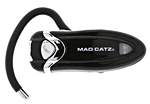 Oreillette Bluetooth noire pour PS3&nbsp;-&nbsp;MadCatz Oreillette Bluetooth avec micro réducteur de bruit, contrôle du volume et mute. Compatible GSM