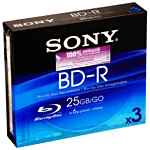Sony Blu-ray Disc Inscriptible 25 Go - Pack de 3 Promo