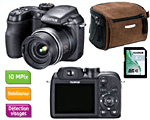 Fujifilm Finepix S1500 + Carte SDHC 4 Go + Etui Cacao