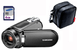 Samsung SMX-F300 Noir + Housse + Carte SDHC 4 Go