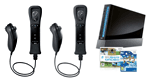 Pack pour jouer à 2 : Console Wii noire Nintendo + Wii Sports et Wii Sports Resort + 1 Wiimote avec 
