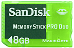 SanDisk Memory Stick Pro Duo Gaming 8 Go pour PSP et PS3&nbsp;-&nbsp;Transfert des données ultra rapide, technologie Magic Gate (sécurisation des données sous copyright)