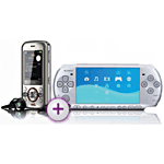 Sony Ericsson W395 Blush Titanium + 1 console PSP Slim & Lite