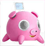Enceintes Speakal iPig rose pour iPod