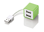 Elecom Hub USB 2.0 4 ports Vert