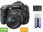 Sony Alpha 200 + Obj. Sony DT 18 - 70 mm f : 3,5 - 5,6 + MS 4 Go + Adaptateur