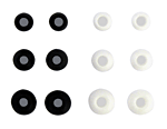 Embouts pour �couteurs intra-auriculaires T'n'B Noir et Blanc