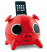 Enceintes Speakal iPig rouge pour iPod