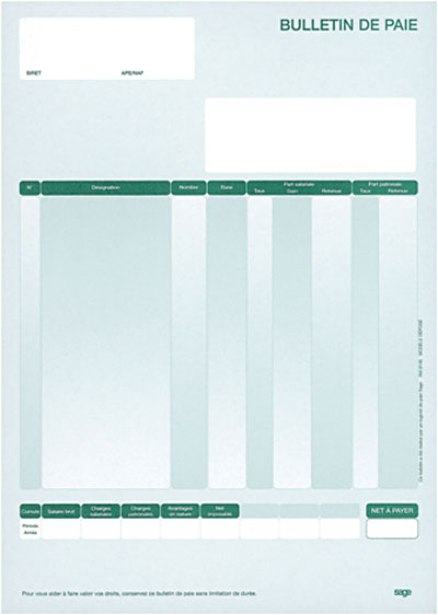 modèle bulletin salaire