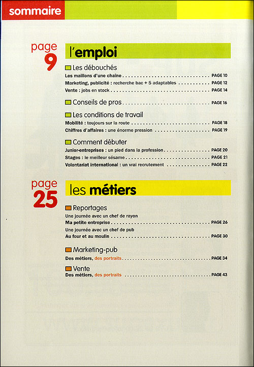 Les métiers du marketing, de la vente et de la publicité