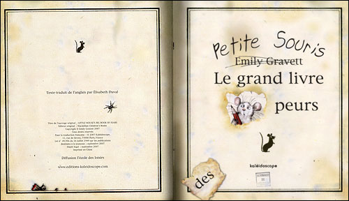 Petite souris, le grand livre des peurs