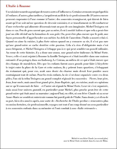 L'Italie de Michel Troisgros