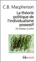 La théorie politique de l'individualisme possessif de Hobbes à Locke