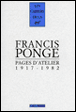 Pages d'atelier&nbsp;-&nbsp;Francis Ponge
