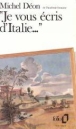 Je vous écris d'Italie...&nbsp;-&nbsp;Michel Déon