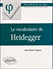 Le vocabulaire deHeidegger