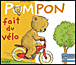 Pompon fait du vélo