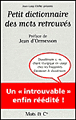 Petit dictionnaire des mots retrouvés&nbsp;-&nbsp;Collectif