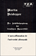 L'auto-affirmation de l'université allemande&nbsp;-&nbsp;Martin Heidegger