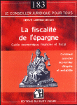 La fiscalité de l'épargne&nbsp;-&nbsp;Hervé Jarrige-Lemas