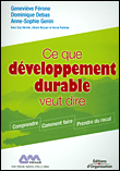 livre d&eacute;veloppement durable