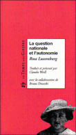 La question nationale et l'autonomie