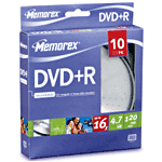 Memorex DVD+R 4,7 Go x 10