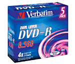 Verbatim DVD-R 8,5 Go (double couche) x 5