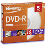 Memorex DVD-R 4,7 Go x 5