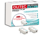 Olitec kit de 2 adaptateurs CPL 200 Mbits AV