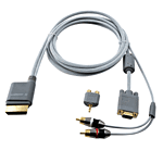 Nexcom Câble Vidéo (VGA) Premium + Câble Audio stéréo (RCA) Pour Xbox 360