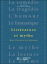 La litt&eacute;rature et le mythe