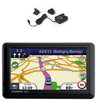 GPS Garmin n&uuml;vi 1490T Europe + chargeur secteur pour n&uuml;vi